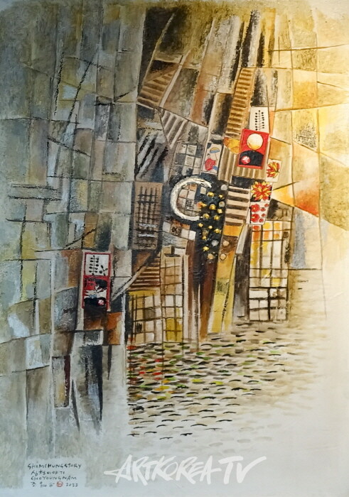 조영남-2022 심청이야기-LK0664-아크릴 670×900cm-사진촬영 최윤영 기자