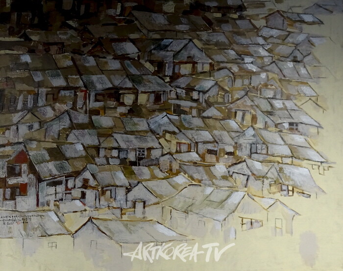 조영남-청계천 풍경-LK0626-아크릴 750×930cm-사진촬영 최윤영 기자