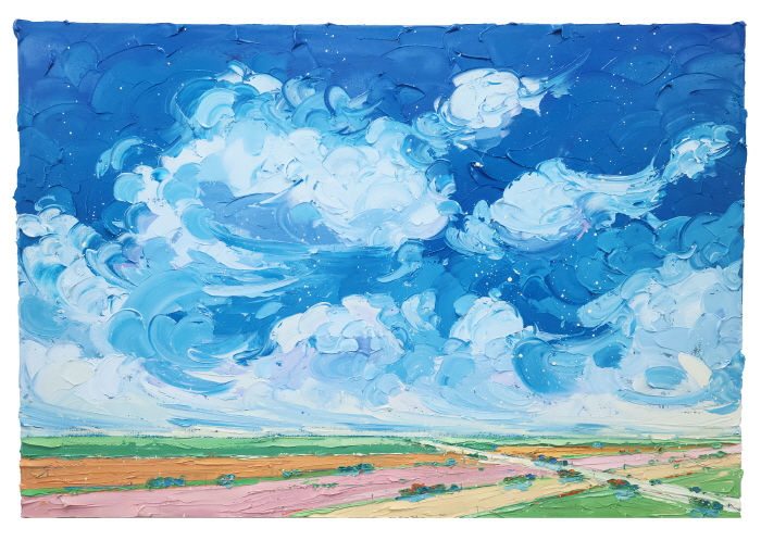 Peaceful Field, Oil on Canvas, 116.8x80.3cm, 2025-사진제공 김주민 작가