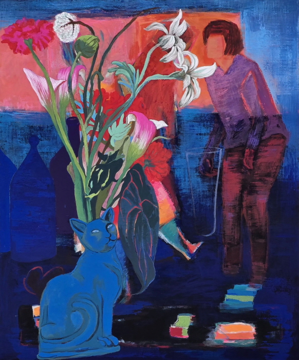 공감 Empathy 73x60.5cm 2025  Mineral  Pigment painted on koreanpaper, synthetic      gemstones-사진제공 갤러리 내일