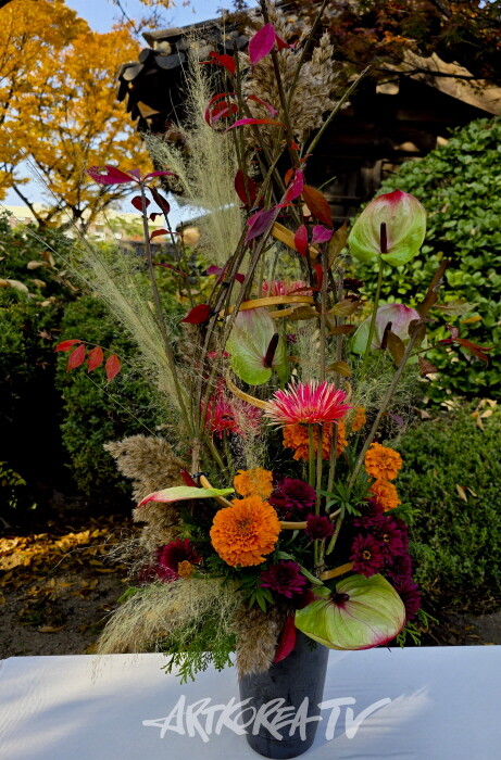 꽃꽂이 작품-사진촬영 김한정기자