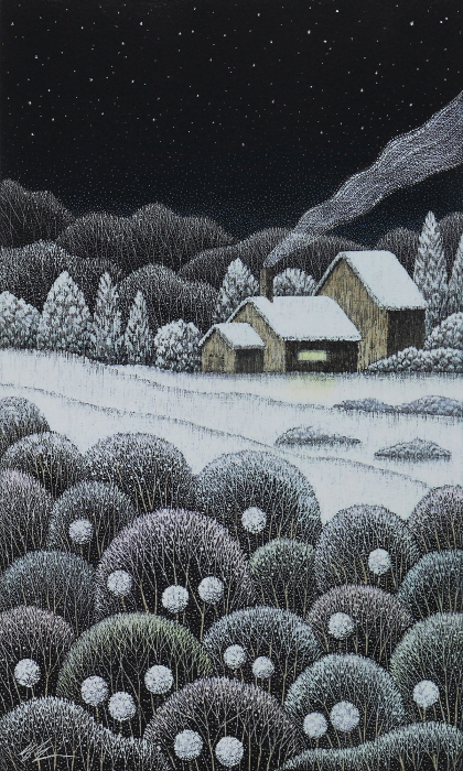 따뜻한 겨울 2508 -2, 45.5x27.3cm(8M), Mixed media(Scratched) on canvas, 2025-사진제공 갤러리 나우