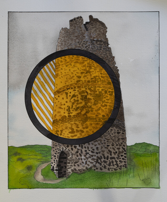 조르주 루스, 프랑스, 오베르뉴. 수채화 드로잉, 자료제공 공근혜갤러리