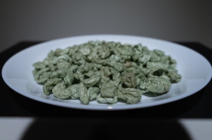 스트레스를_씹다, 2025, 접시 위에 씹던 껌, 19∅x4(h)cm-사진제공 갤러리 밈