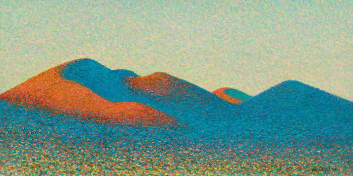 새별오름, 2024, oil, acrylic on canvas, 40x80cm, 백성원-사진제공 백성원 작가