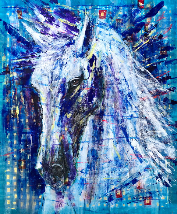 Chaos-생성, 60.5x72.5cm, 캔버스에 혼합재료, 2025-사진제공 장은선 갤러리