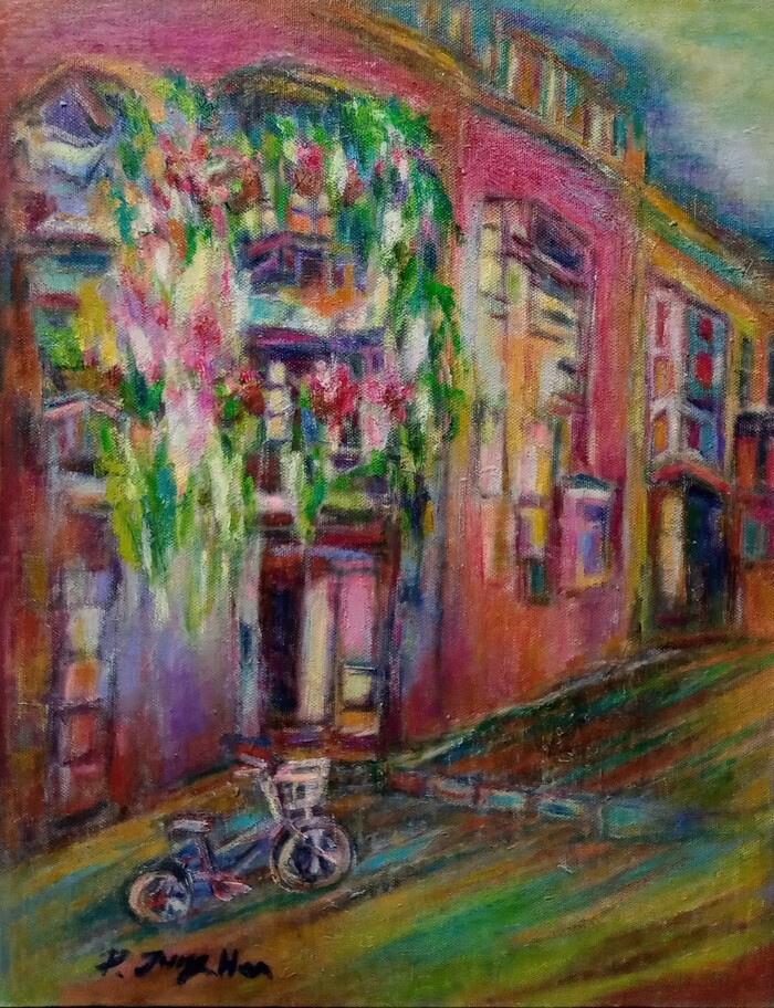 [박정해의 시와 그림의 뜨락]. '푸른 기억의 상점가'