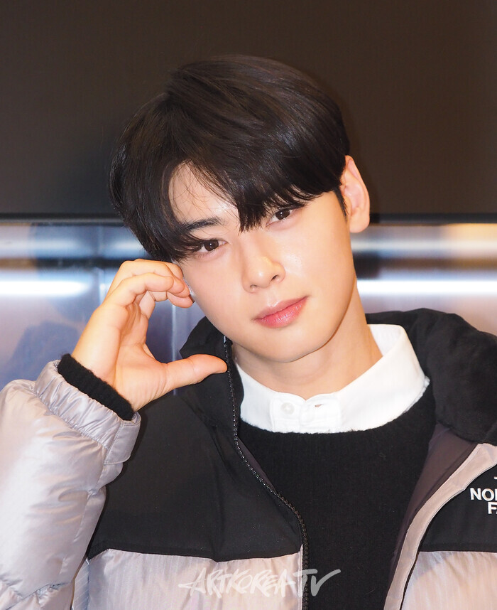 [AK포토] 차은우, 잘생김의 정석 (노스페이스)