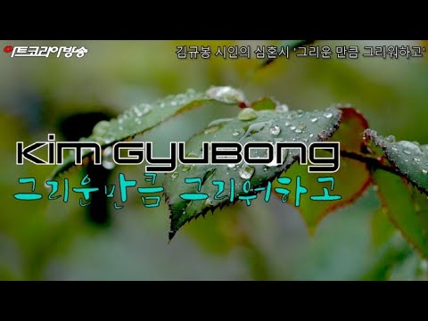 김규봉 시인의 심혼시 '그리운 만큼 그리워하고'