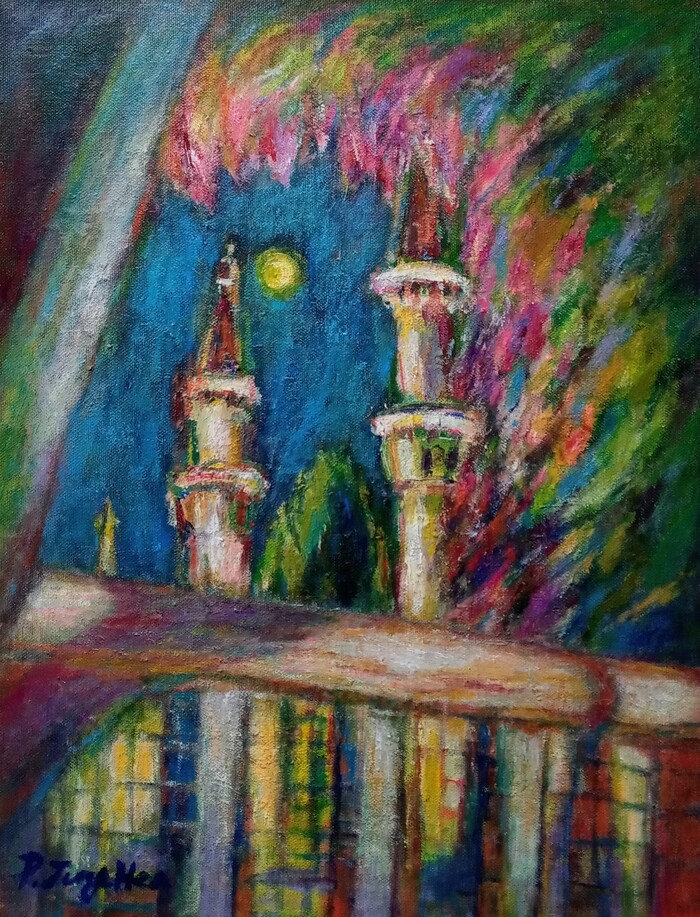 [박정해의 시와 그림의 뜨락] 푸른 밤,푸른 달의 모스크