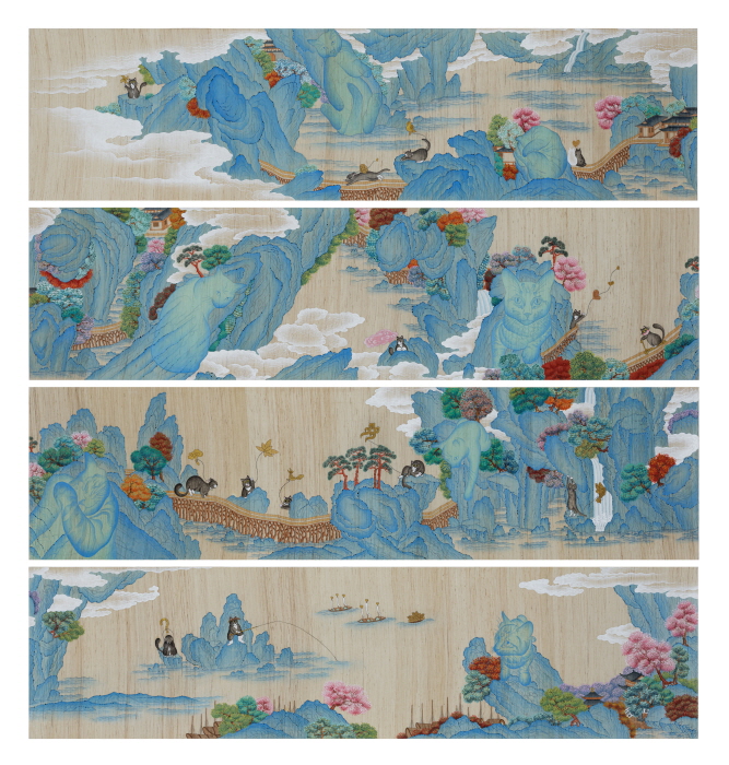 고선애 작가-고양이와 전통미술의 이질적 만남