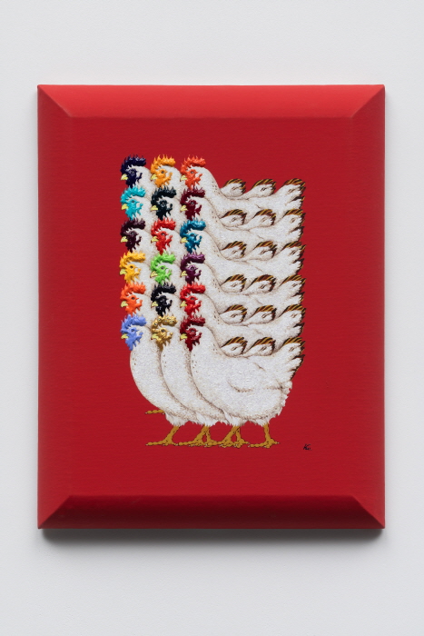 김경원 작가의 '소와 닭이 만든 점입가경의 풍경'